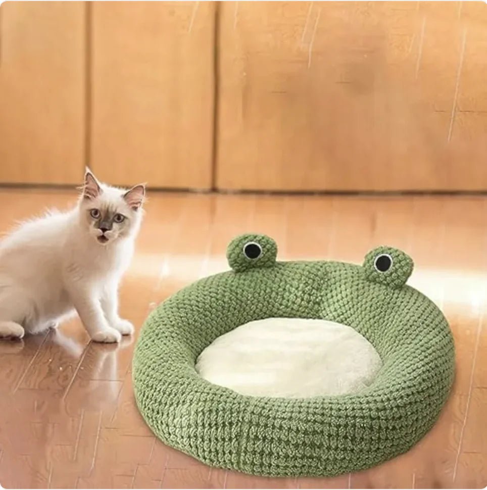 Cartoon Frog - Shaped Pet Bed - Fetch Pet Hub