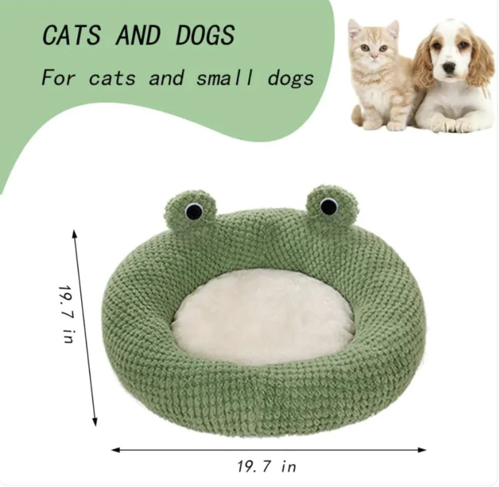 Cartoon Frog - Shaped Pet Bed - Fetch Pet Hub