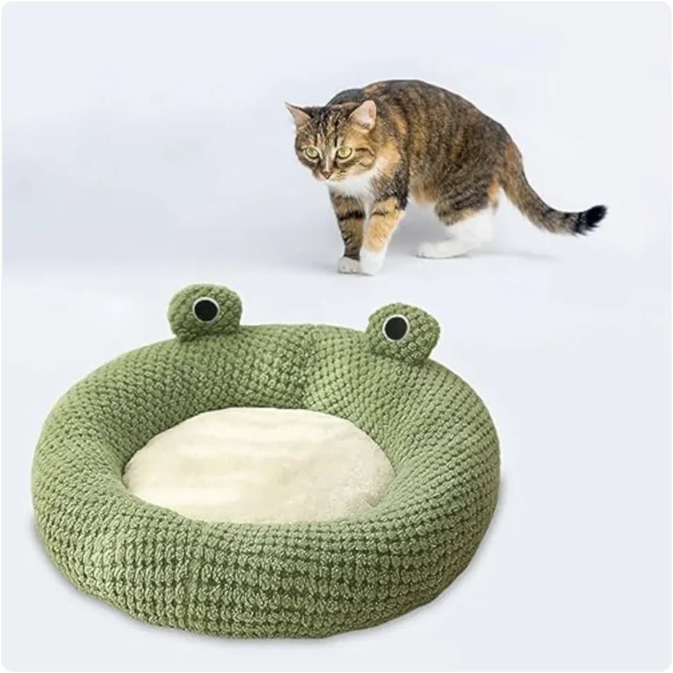 Cartoon Frog - Shaped Pet Bed - Fetch Pet Hub