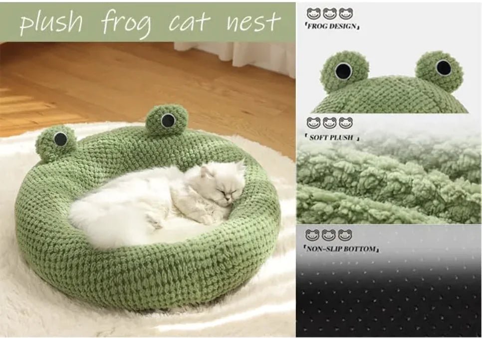 Cartoon Frog - Shaped Pet Bed - Fetch Pet Hub