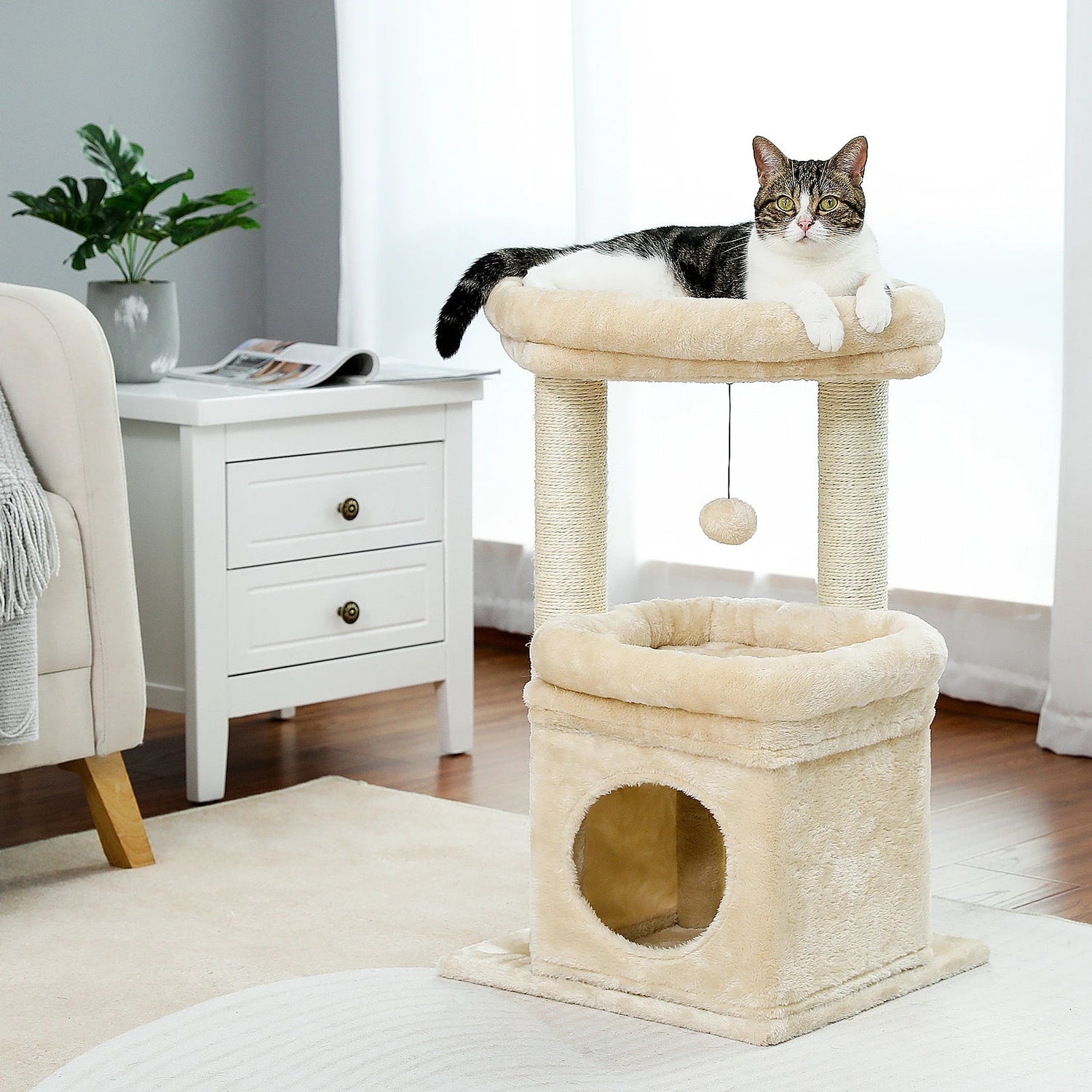 Cozy Comfortable Cat Tower - Fetch Pet Hub