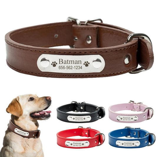 Personalized Durable Leather Dog Collar - Fetch Pet Hub