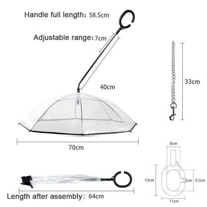 Pet Transparent Umbrella - Fetch Pet Hub