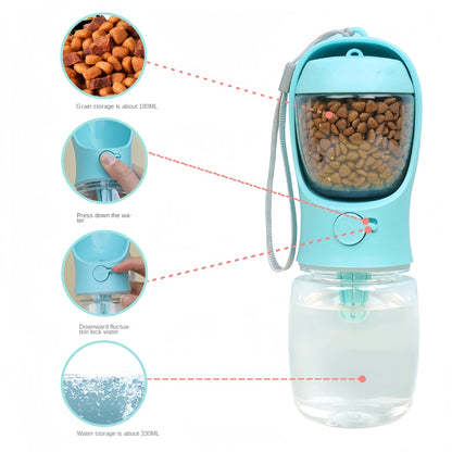 Portable 2 in 1 Storage Food and Water Container - Fetch Pet Hub